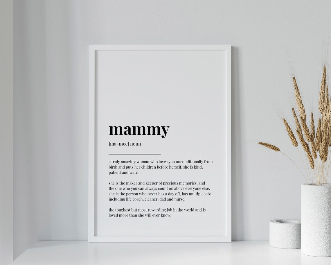 Mammy Definition Print Mammy Quote Mothers Day Wall Decor Gift For Mom - Image 3