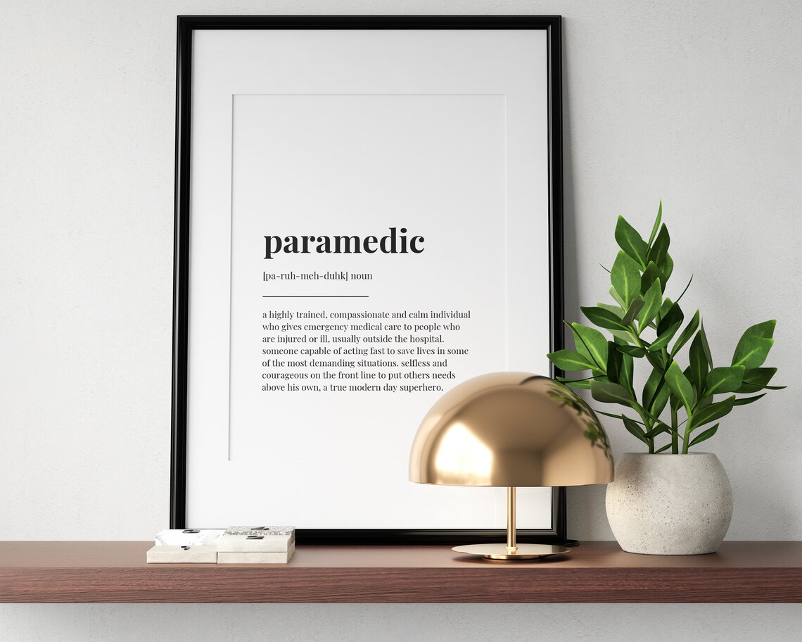 Paramedic Definition Print, Humor Typography - Image 3