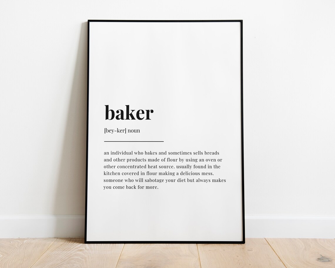 Baker Definition Humor Art Print, Home Decor Gift - Image 3