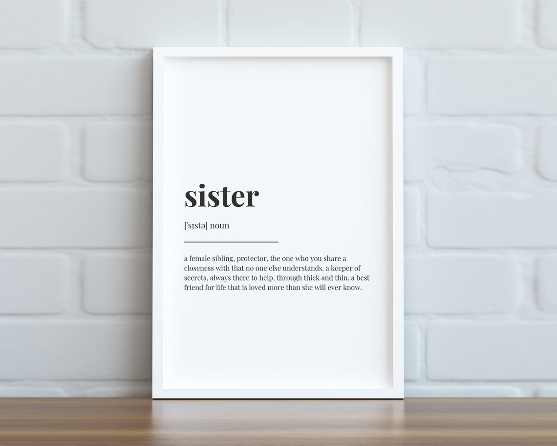 Sister Quote Print, Funny Typography Wall Art - Image 2