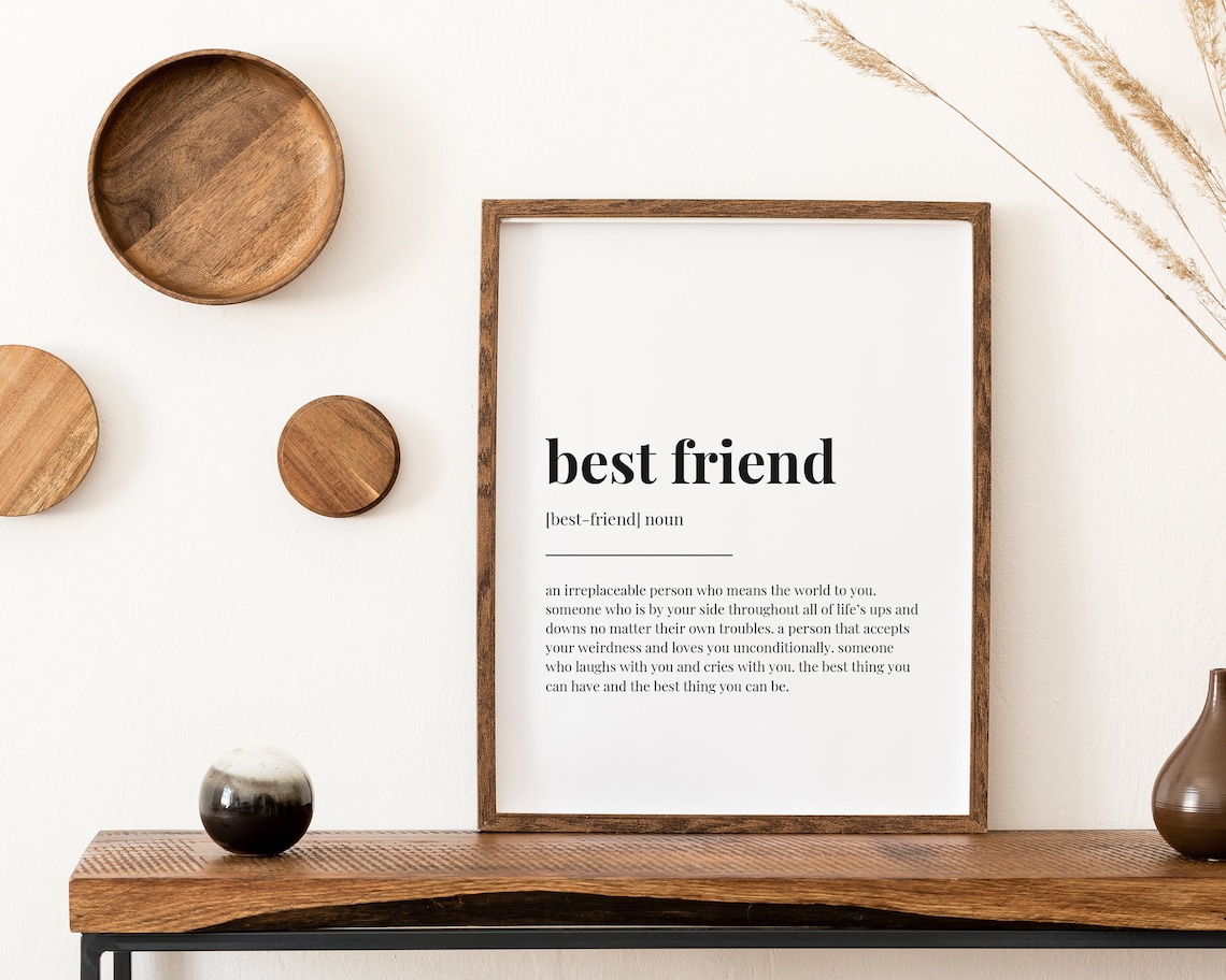 Best Friend Definition Meaning, Gift Print - Image 2