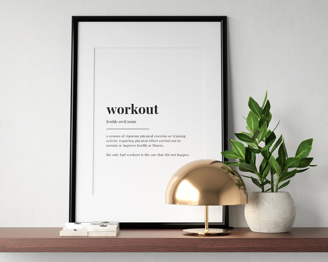 Workout Definition Print, Gym Decor Wall Art Print - Image 3