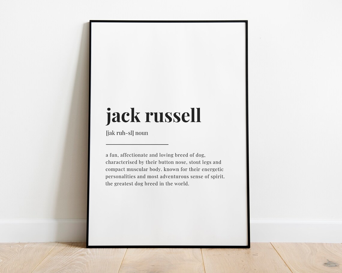 Jack Russell Definition Meaning, Humor Art Print - Image 2