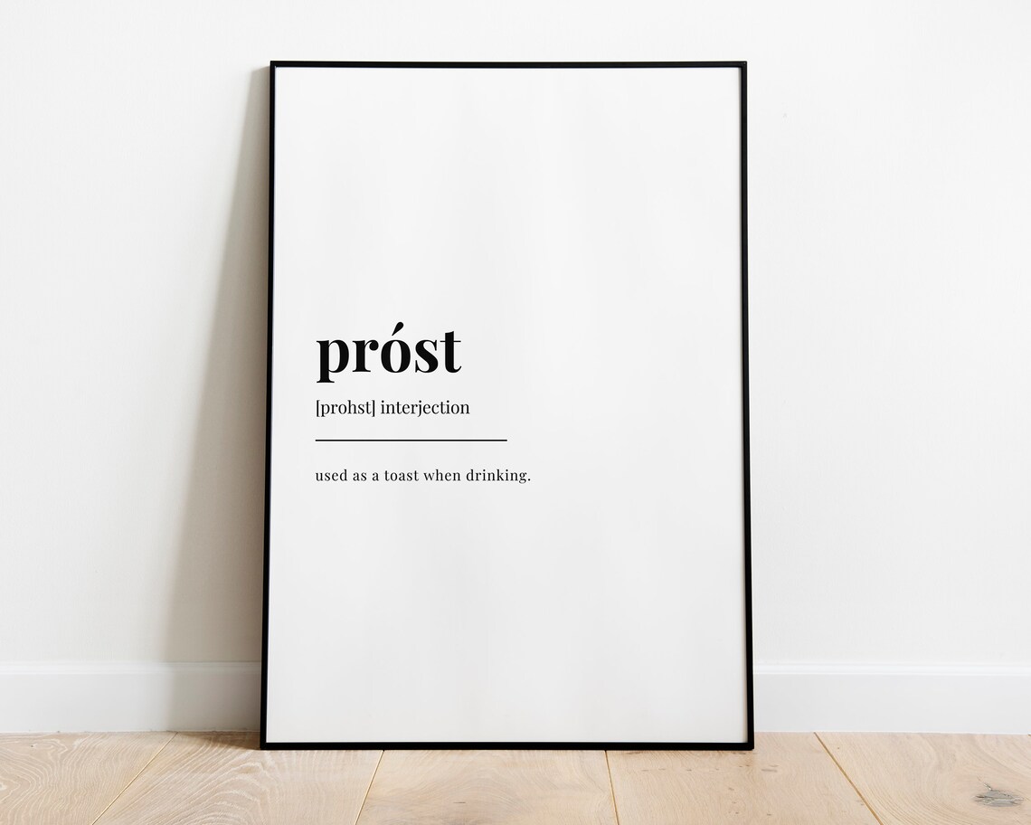 Prost Definition Meaning Typography Quote - Image 2