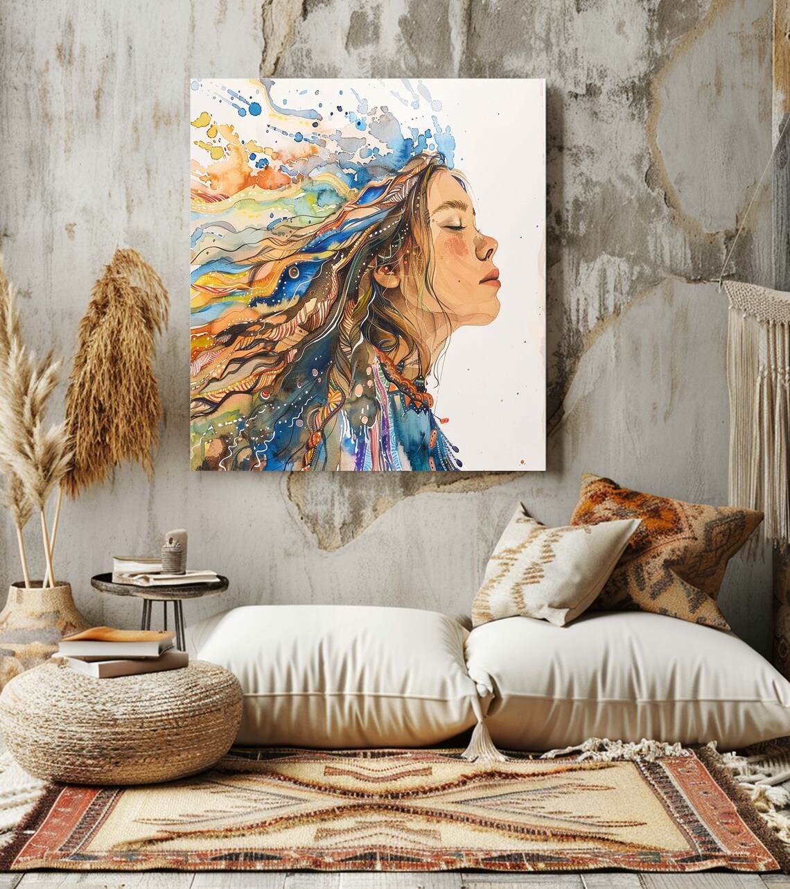 Hippie Art Boho Dream Catcher, Spiritual Decor - Image 2