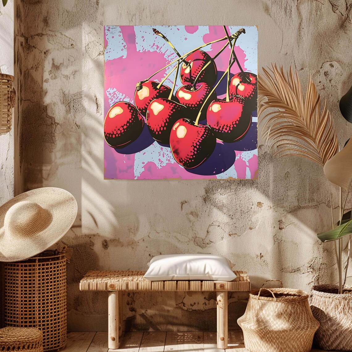 Cherries Pop Art, Retro Cherry Kitchen Decor - Image 5