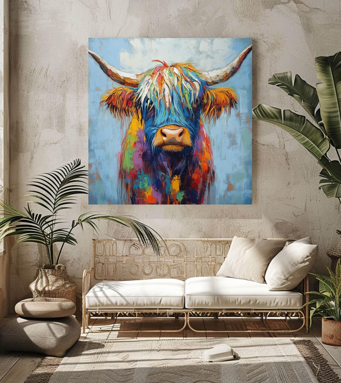 Highland Cow Art Print, Rustic Western Accent - Image 3