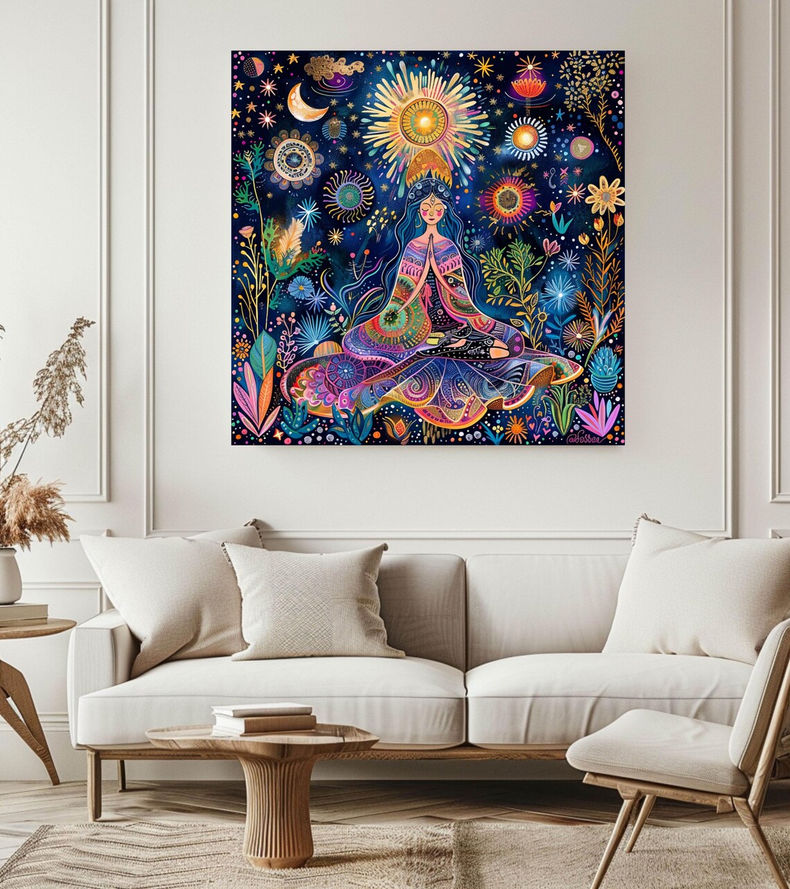 Bohemian Woman Art, Boho Celestial Decor - Image 5