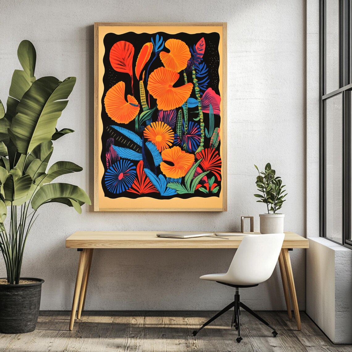 Tropical Bloom, Vibrant Botanical Floral Art Print - Image 3