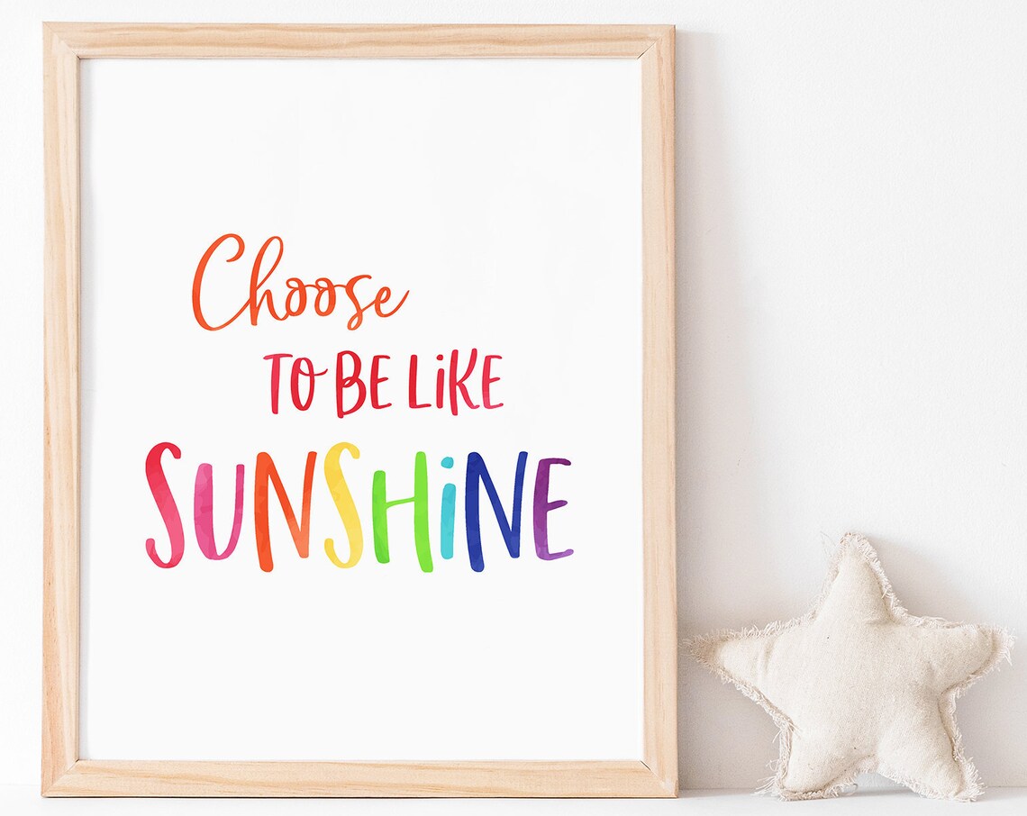 Sunshine Quote Positive Growth Mindset Art Print