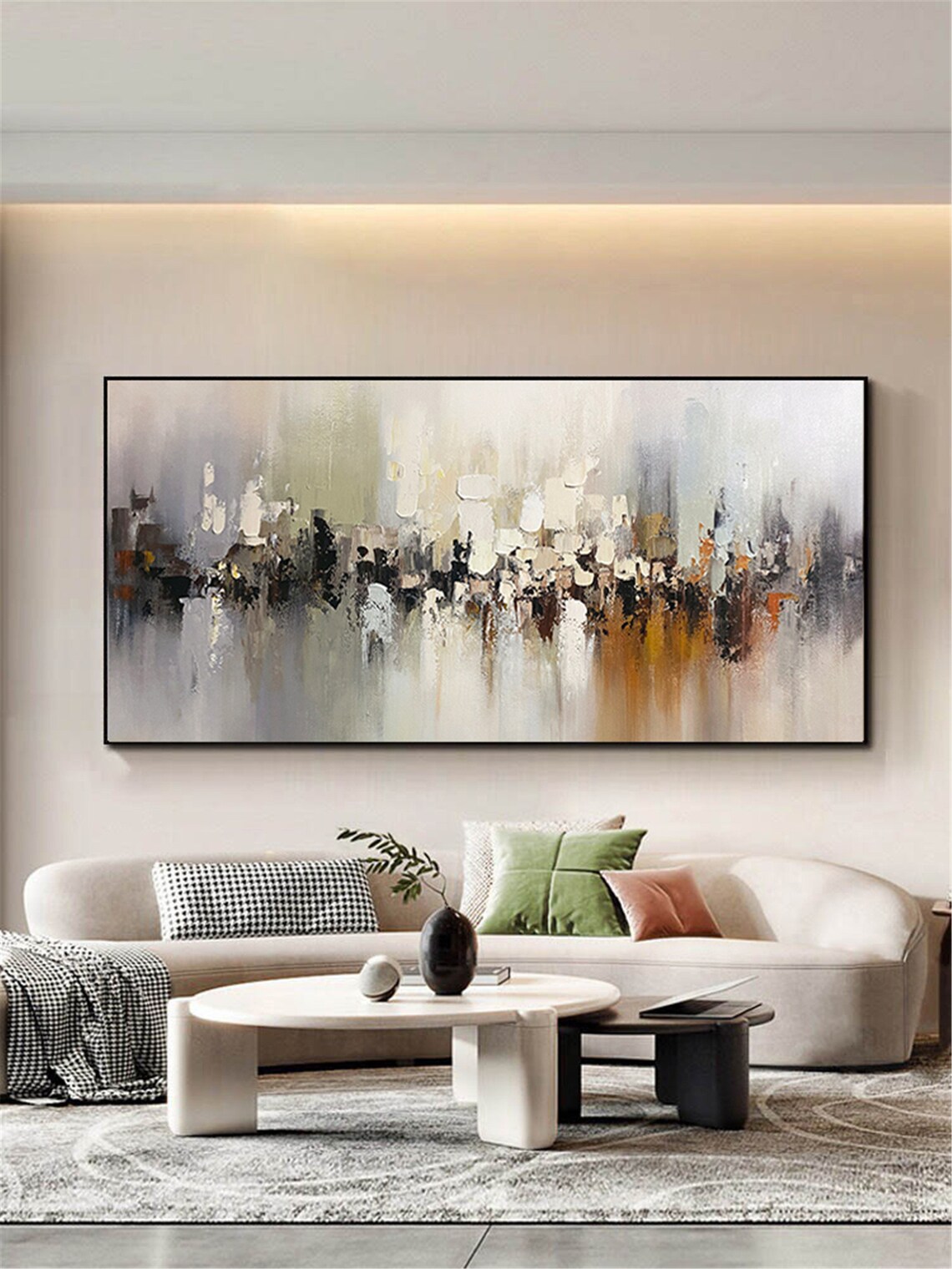 Abstract Acrylic Painting, Modern Living Room Wall Art Print - Image 4