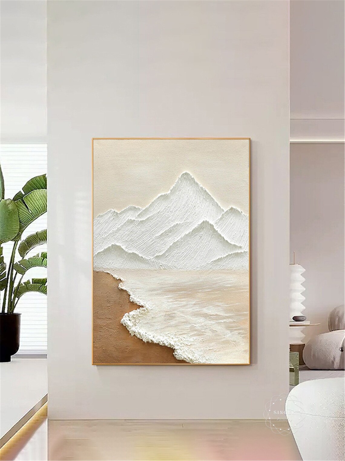 Christmas Mountains Abstract Wall Art Poster Print - Image 4