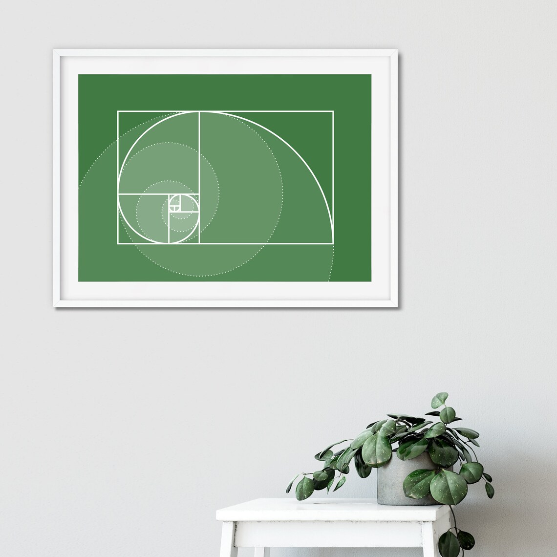 Fibonacci Spiral Minimalist Design, Math Nerd Gift - Image 3