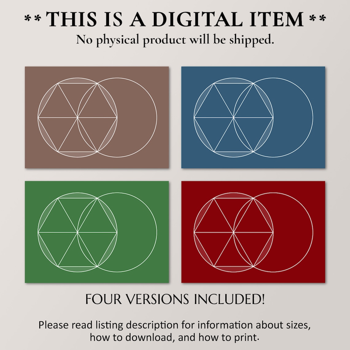 Euclidean Geometry Minimalist Mathematics Art Print - Image 2