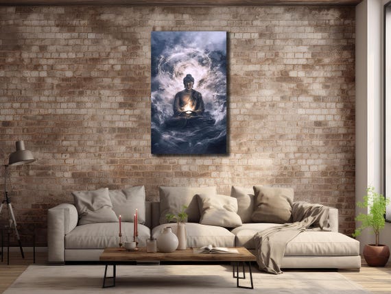 Buddha Print Asian Wall Decor House Gift Idea Buddha Wall Art Living Room Yoga Wall Art Spiritual Poster Zen Home Decoration