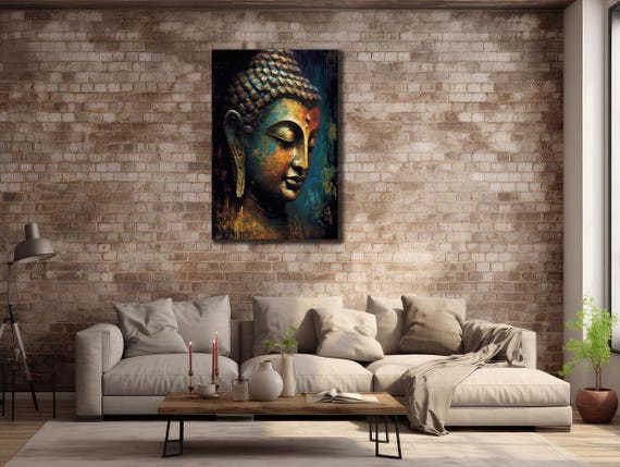 Buddha Prints Asian Painting Wall Decor House Gift Idea Bedroom Wall Decor Yoga Wall Art Spiritual Poster Meditation Print
