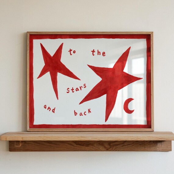 To The Stars Nursery Wall Art Print