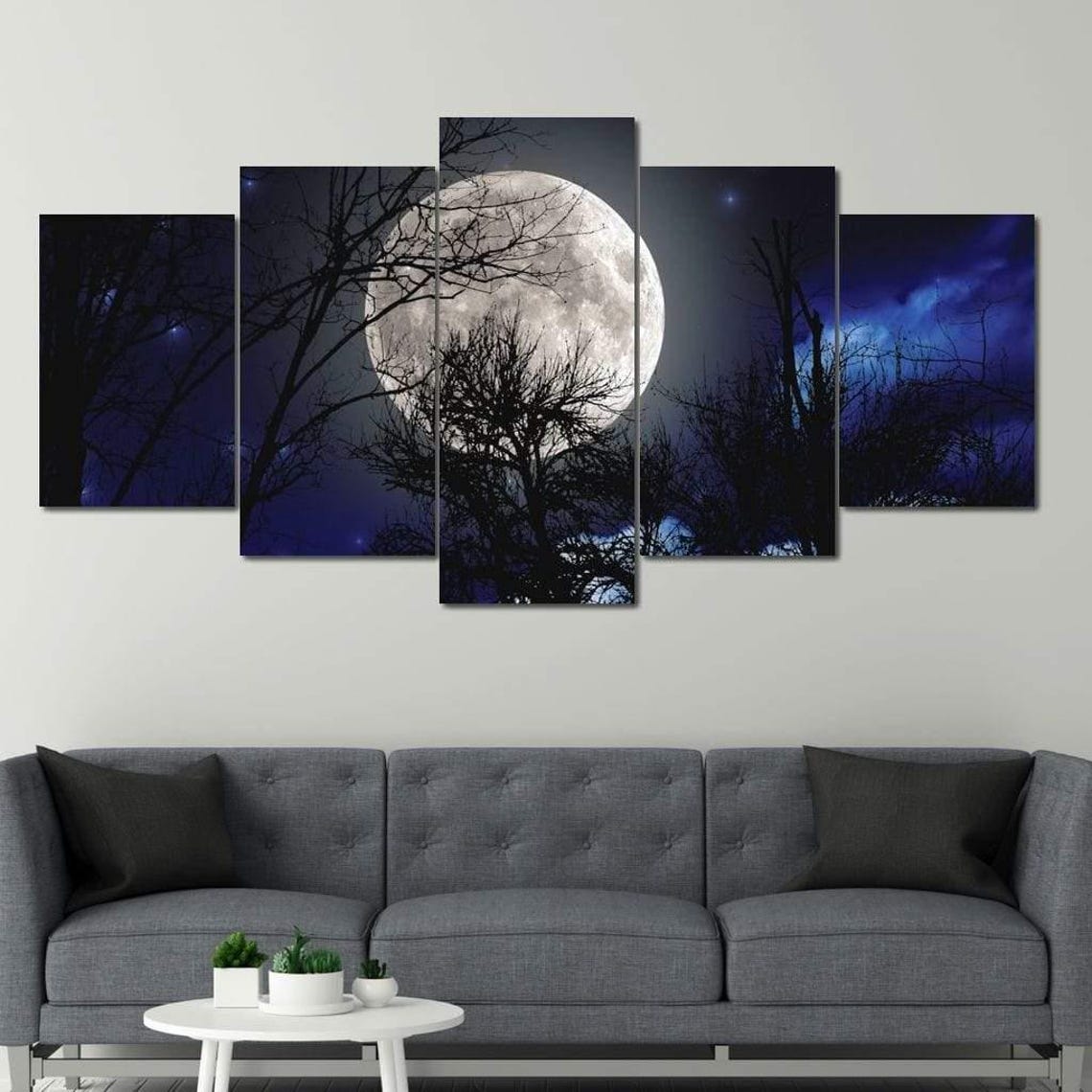 Full Moon Night, Celestial Art Print - Image 3
