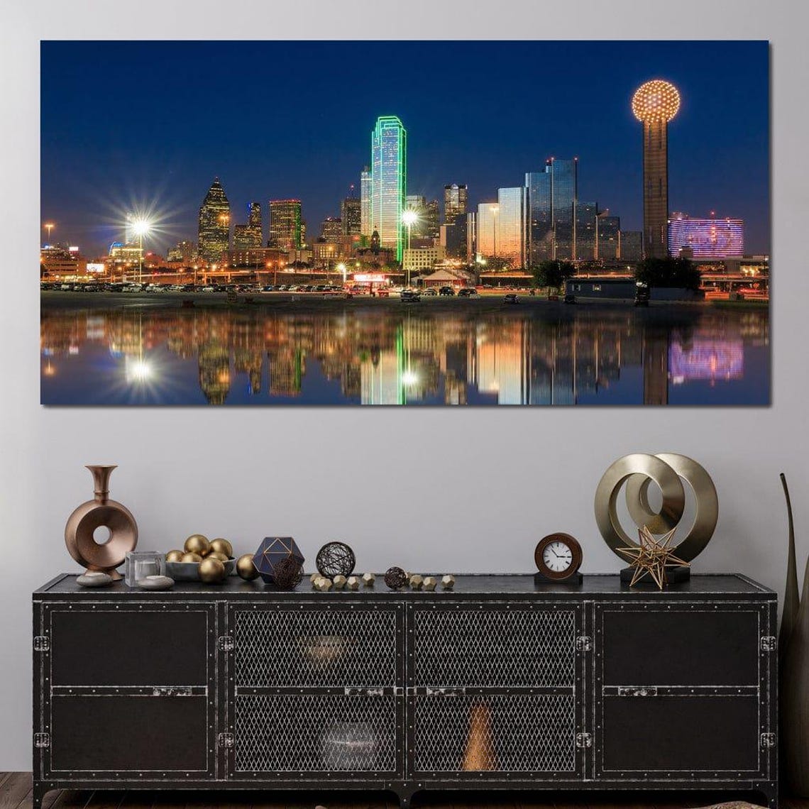Dallas Skyline Cityscape Art Print - Image 4