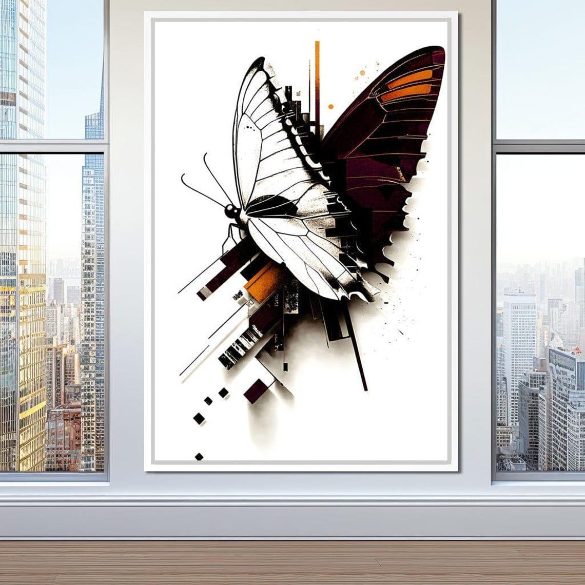 Butterfly Geometric Fusion Modern Wall Art Home Decor Abstract Nature Artwork Geometric Design Wall Decor By Nichecanvas - Image 4