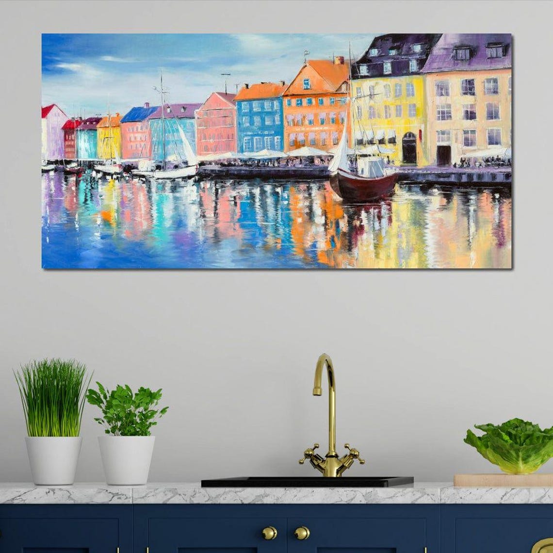 Copenhagen Nyhavn Harbor Colorful Sailboat Danish Coastal Poster - Image 3