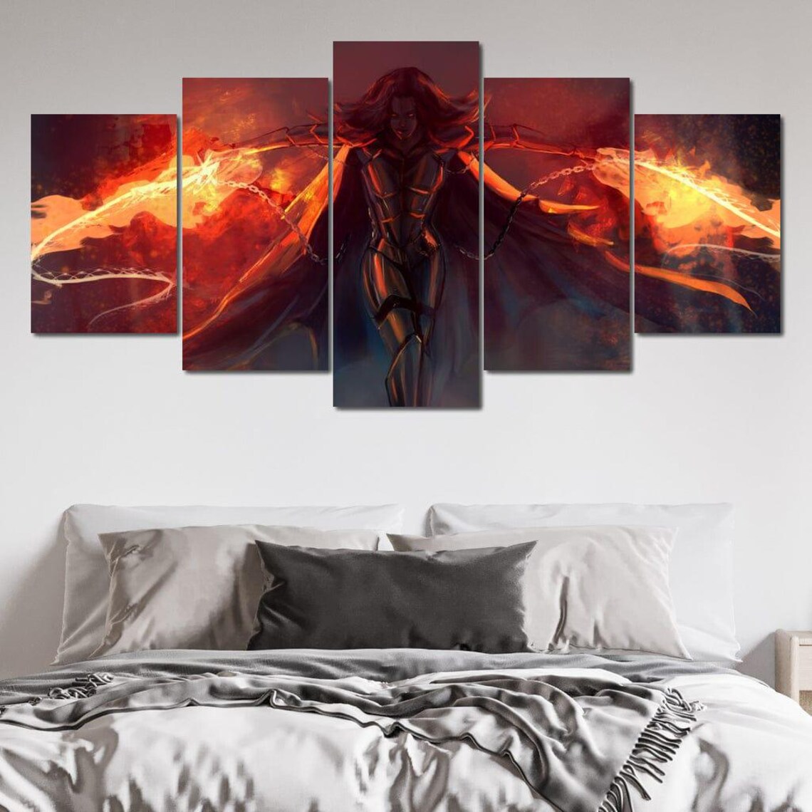 Fire Succubus, Dark Fantasy Wall Art Print