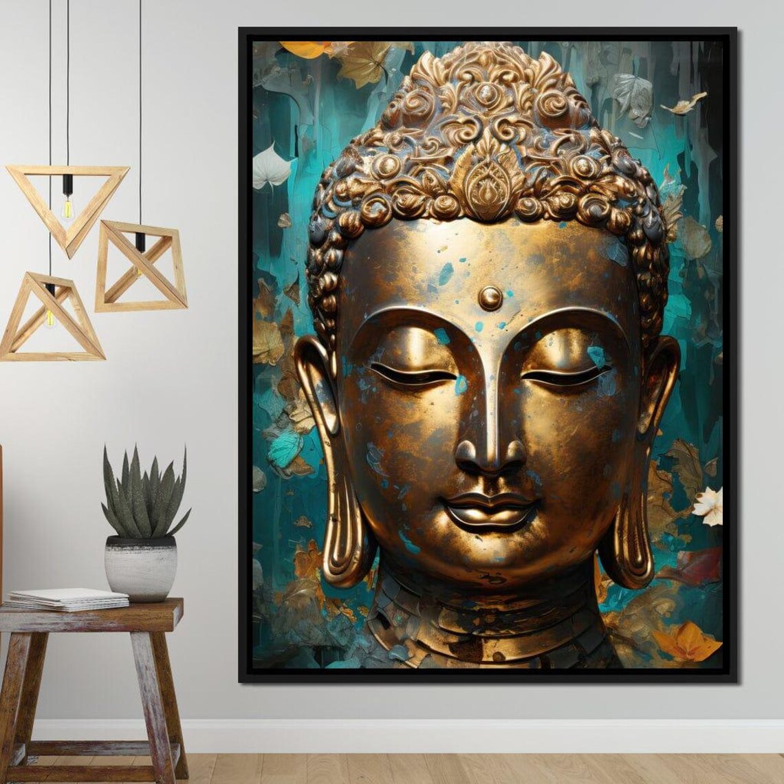 Buddha's Visage Meditation Wall Art, Zen Artwork