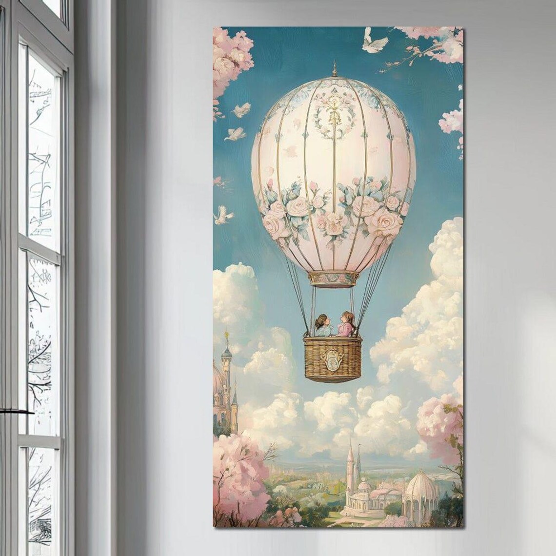 Fantasy Flight Over Blossoms, Modern Home Decor - Image 2