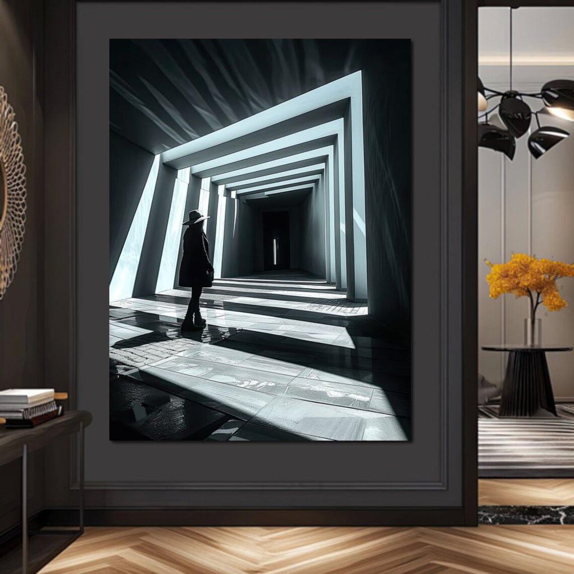 Geometric Solace Minimalist Architectural Art Print - Image 2