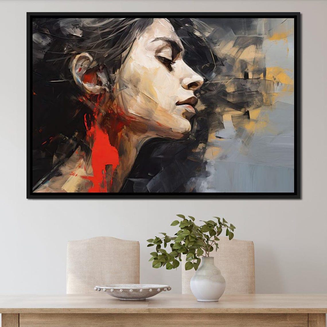 Scarlet Flame Portrait Art Print - Image 2