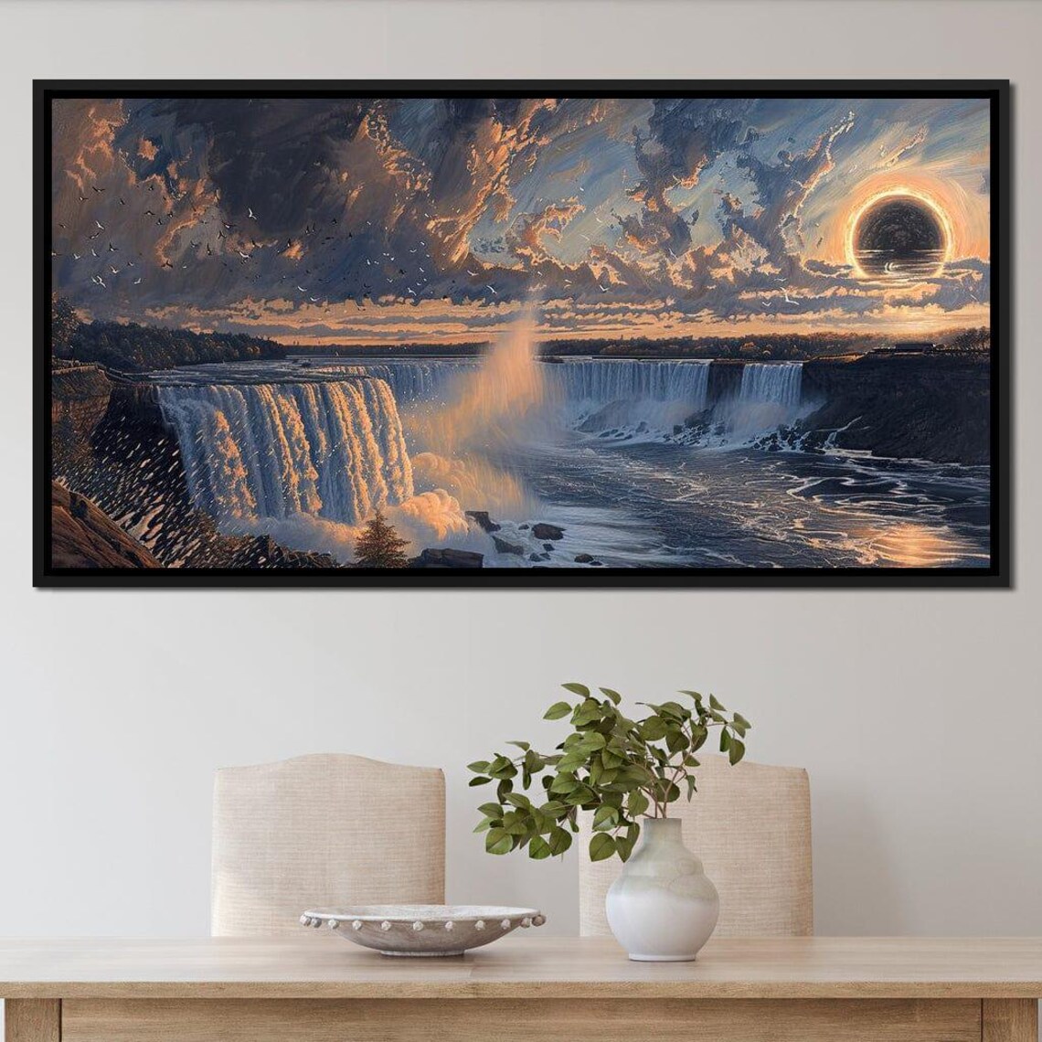 Sunset Cascade Dreamscape, Surreal Nature Wall Art - Image 3