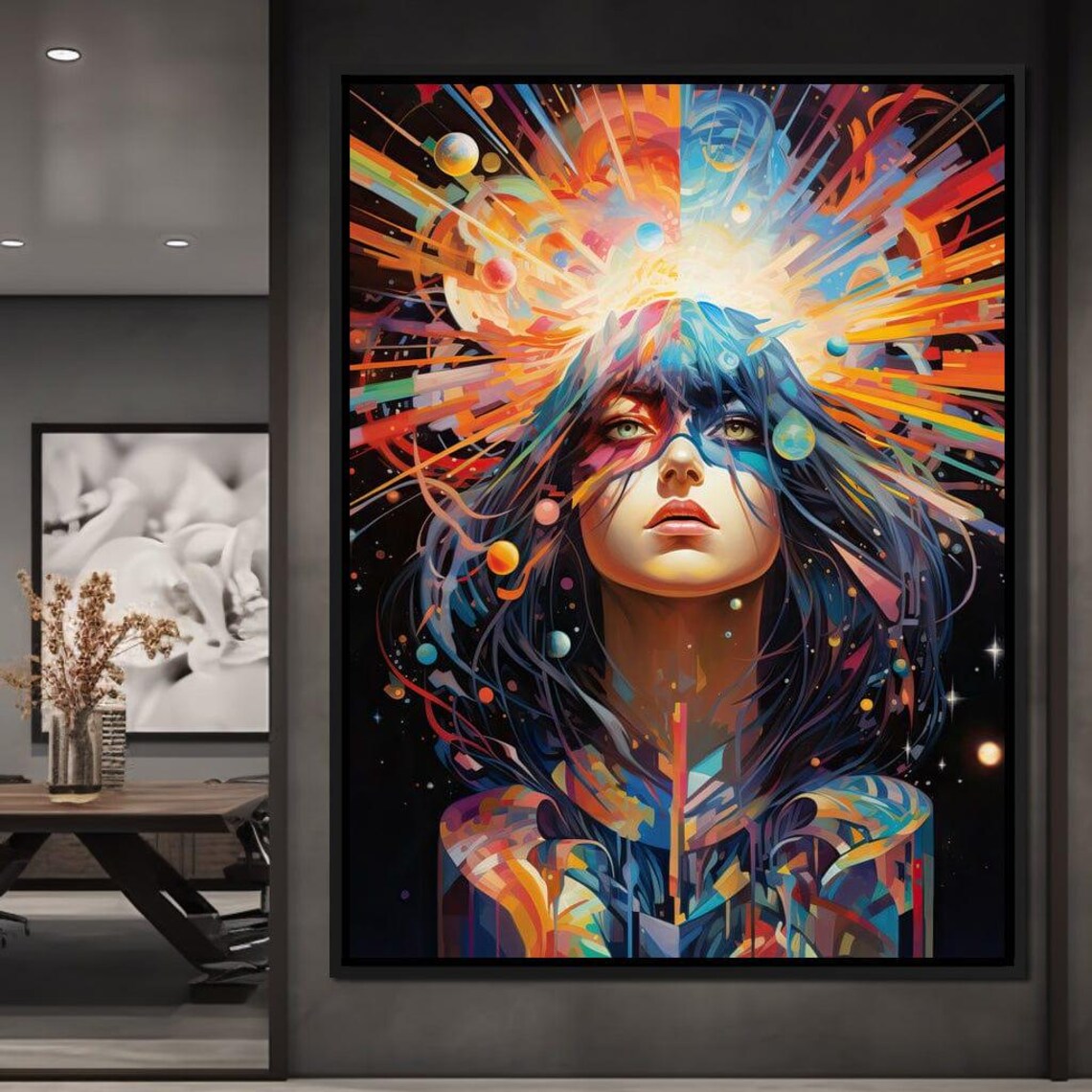 Cosmic Splatter In Luminous Spheres, Psychedelic Abstract