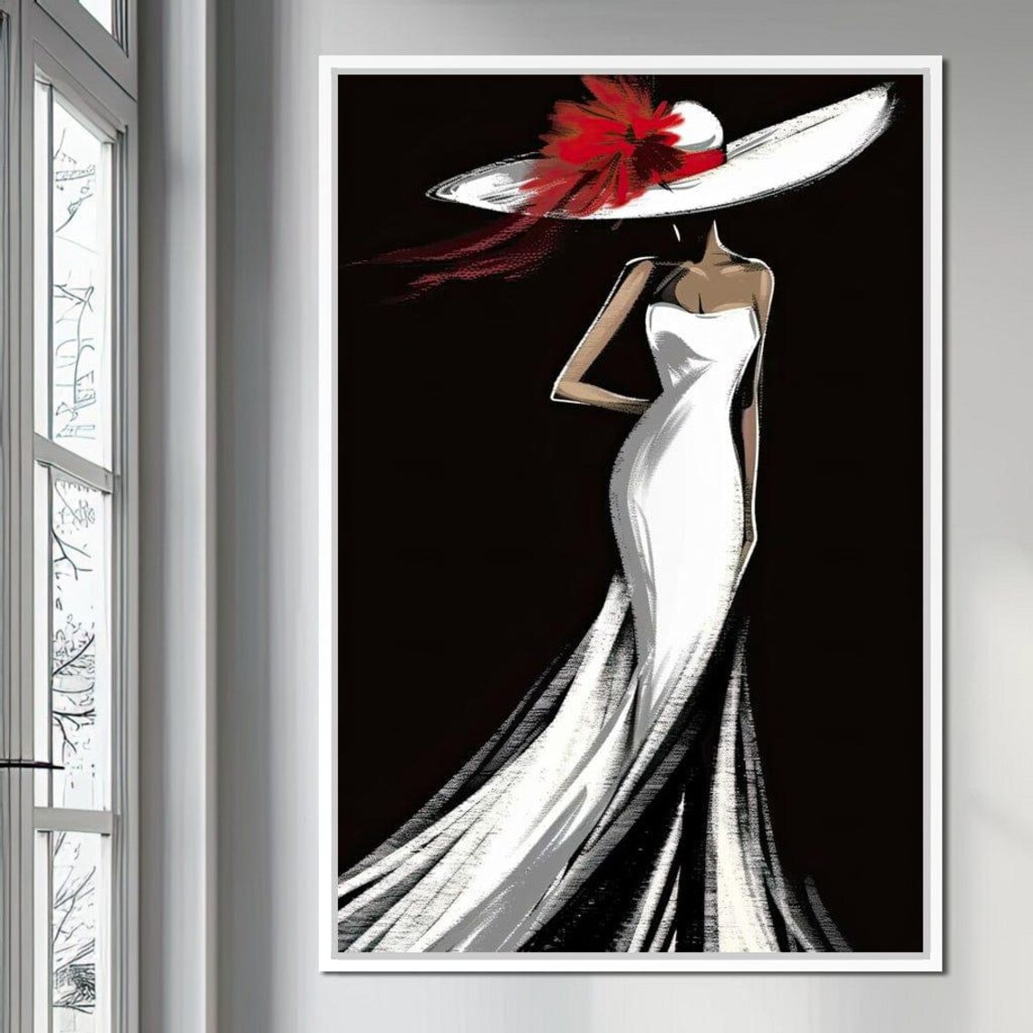 The White Dress Elegant Nocturne Silhouette