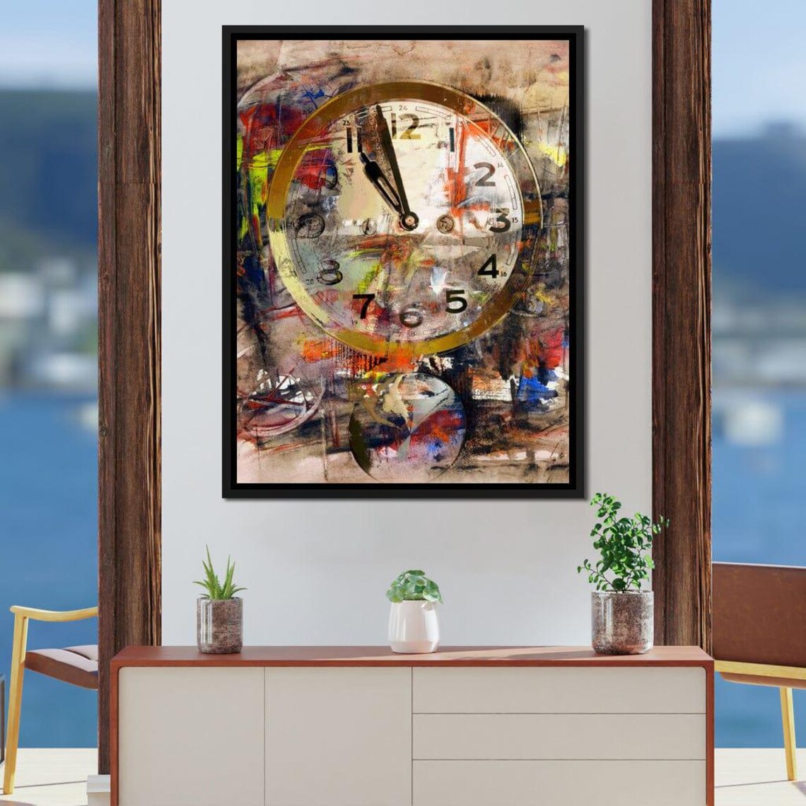 Art Clock, Modern Psychedelic Abstract Design - Image 3