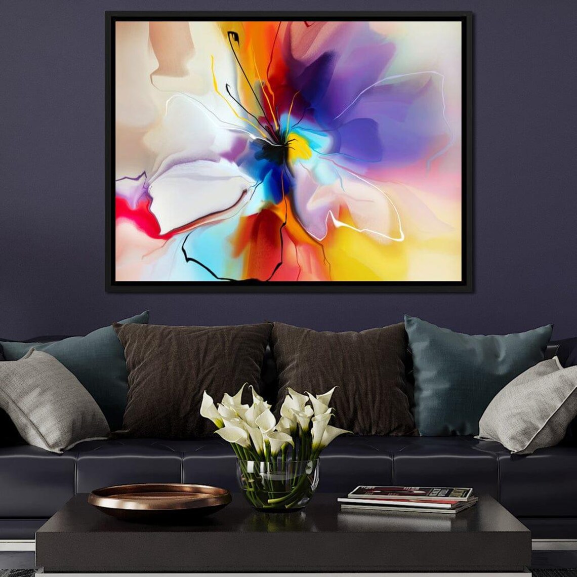 Creative Flower Colorpop Floral Abstract Art Print - Image 2
