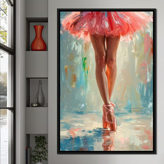 Elegant Dancers In Graceful Motion Ballet Wall Art Dance Home Decor Ballerina Painting Colorful Dance Artwork By Nichecanvas