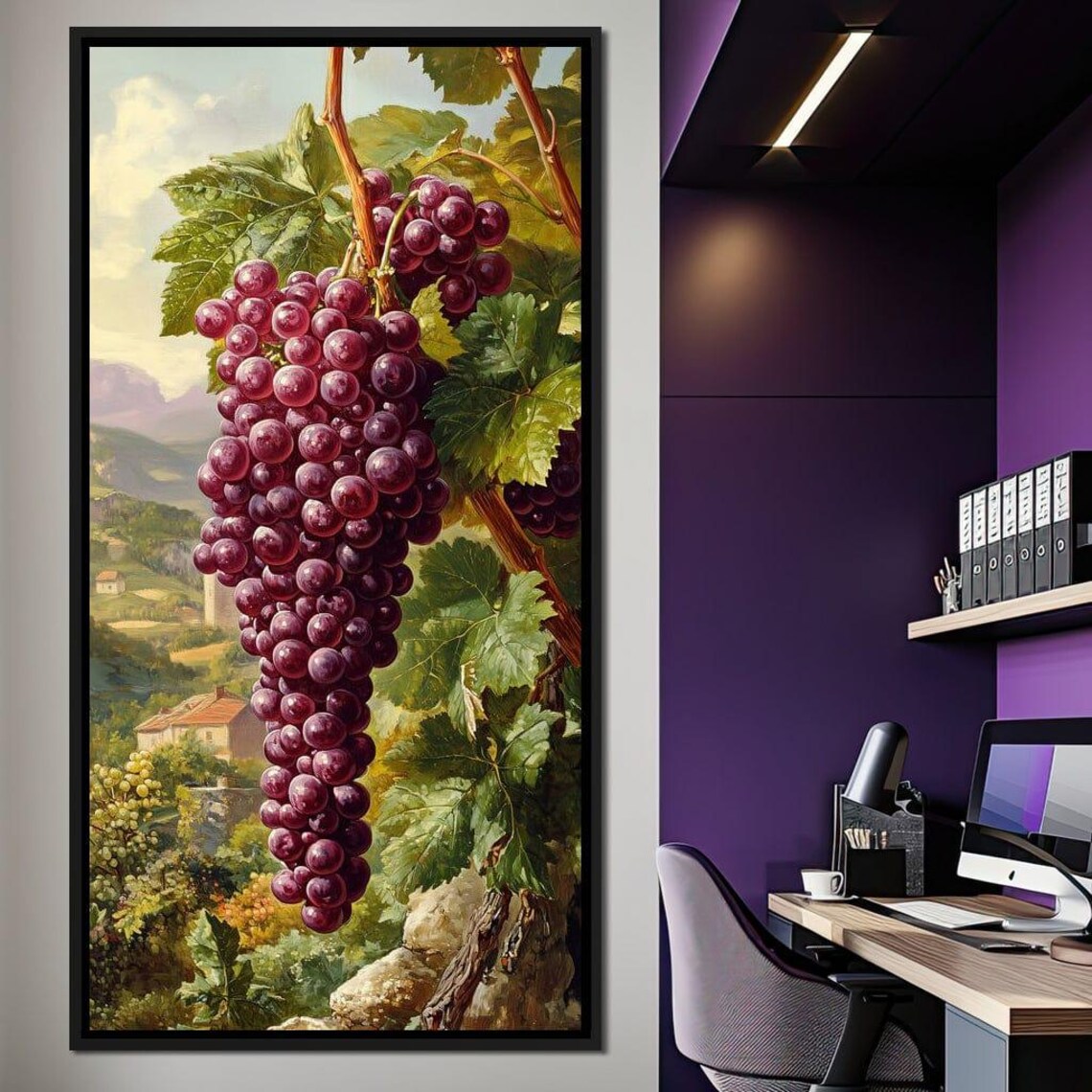 Bountiful Vineyard Grapes Harvest Modern Decor