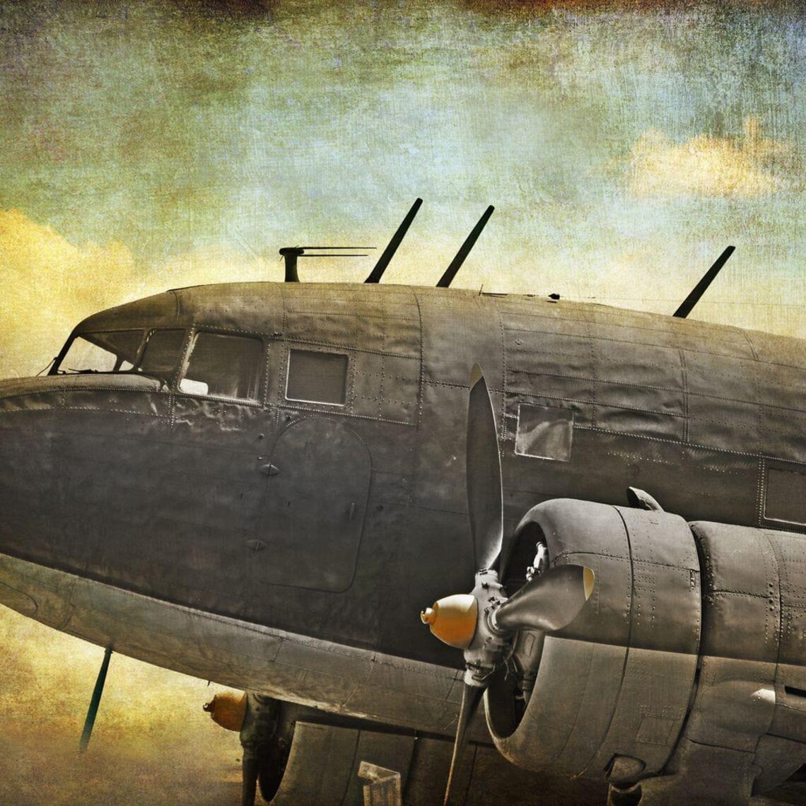 Old Military Aircraft, Vintage Wall Art Print - Image 2