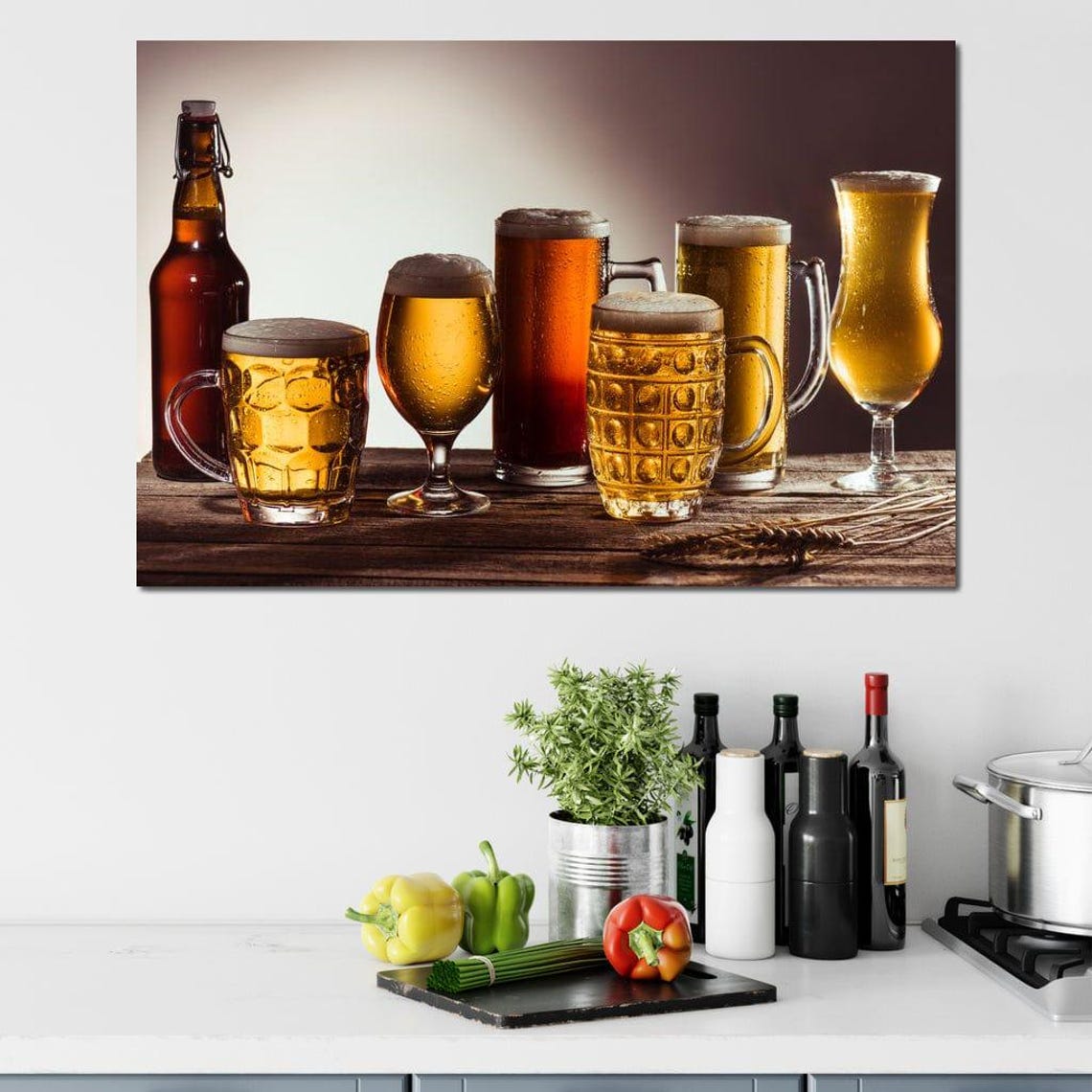 Beer Types Craft Beer Print Beer Lover Gift Home Bar Decor Beer Collection Pub Decor Kitchen Art By Nichecanvas - Image 4