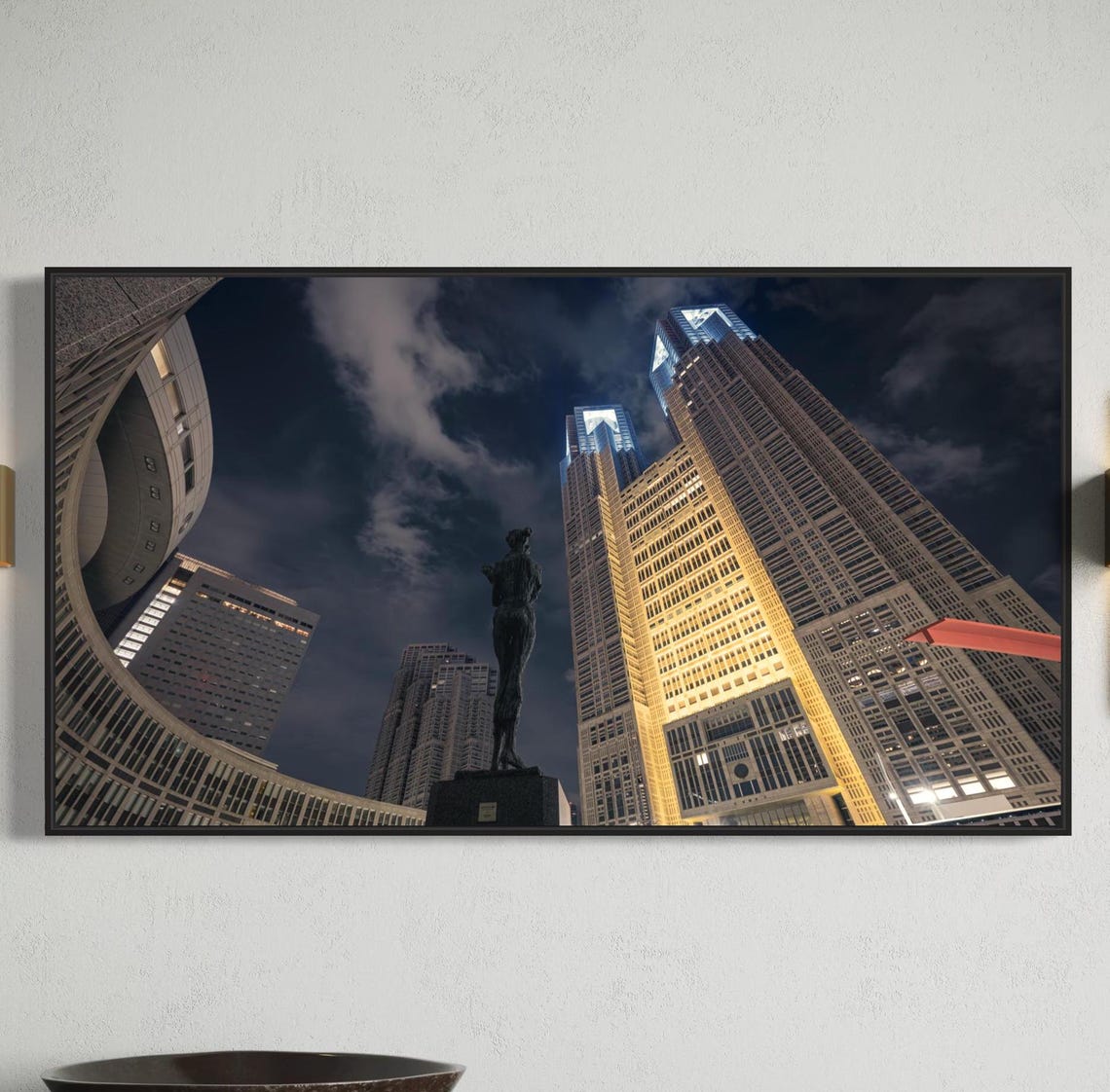 Tokyo Metropolitan Government Building Night Skyline Photo Poster