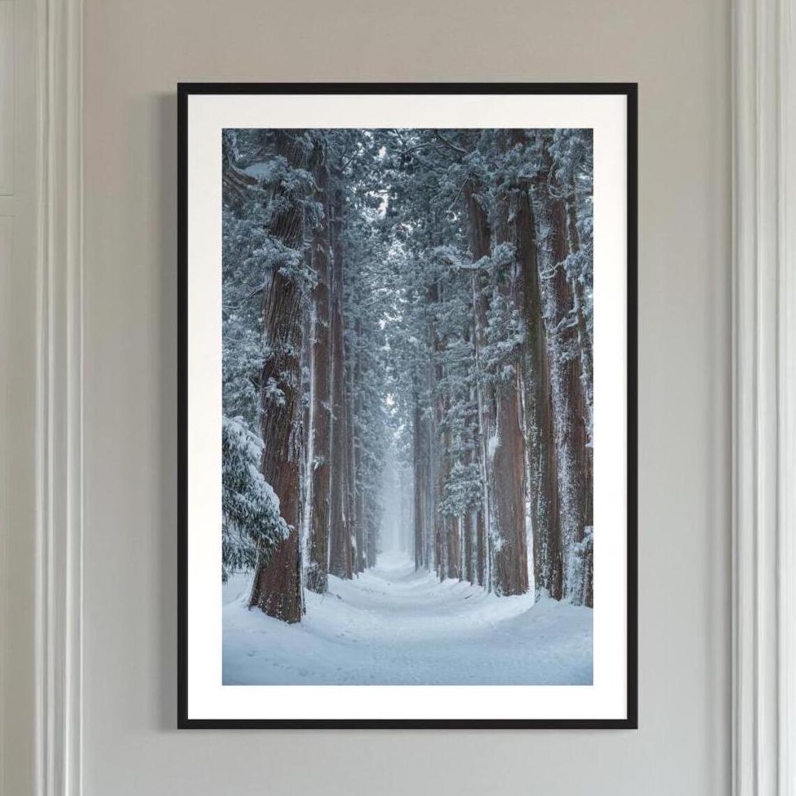 Togakushi Shrine Snowy Cedar Avenue Japan Winter Photo Poster