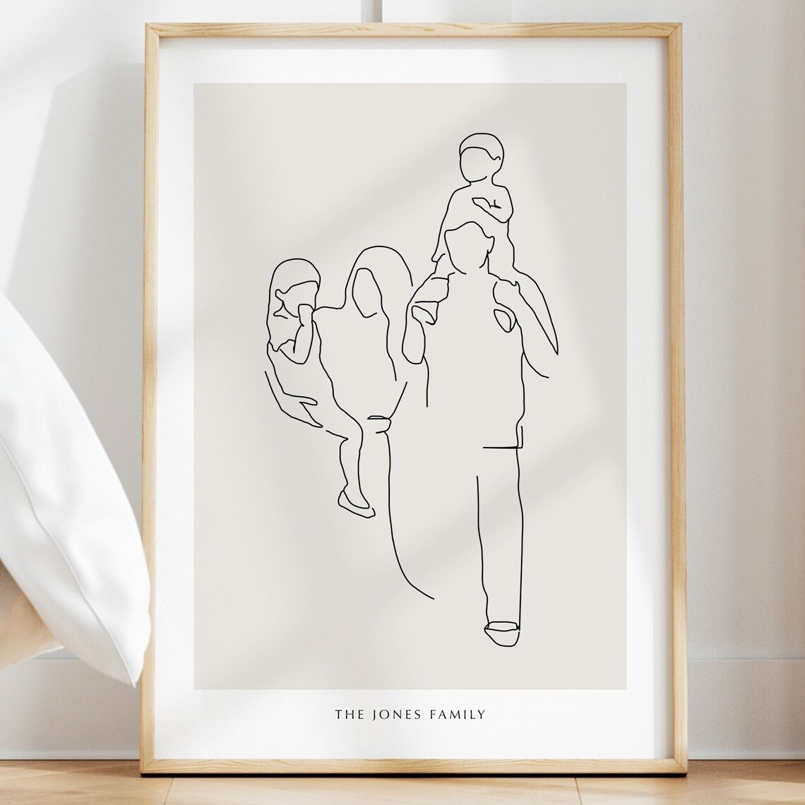 Personalised Family Print Personalised Illustration Family Line Art Family Drawing Family Personalised Gift Family Wall Art Drawing