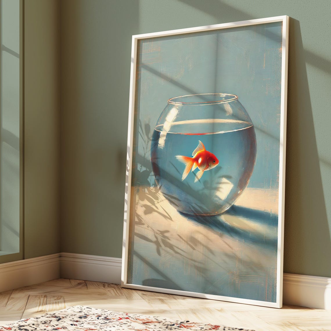 Gold Fish Print, Maximalist Bathroom Wall Art - Image 2