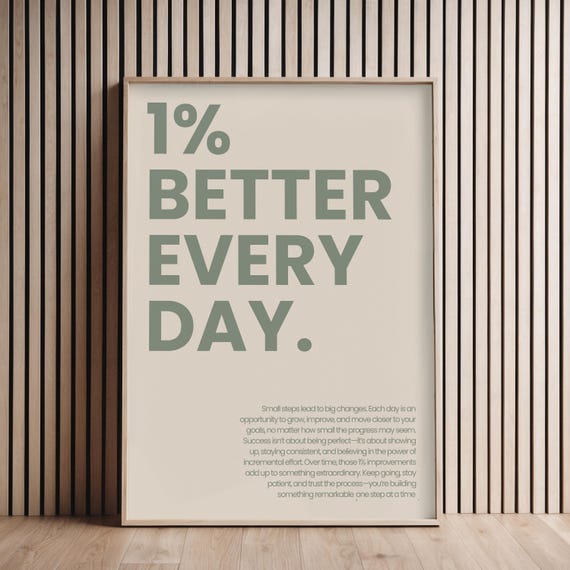 Better Every Day Motivational Art Print, Home Gym