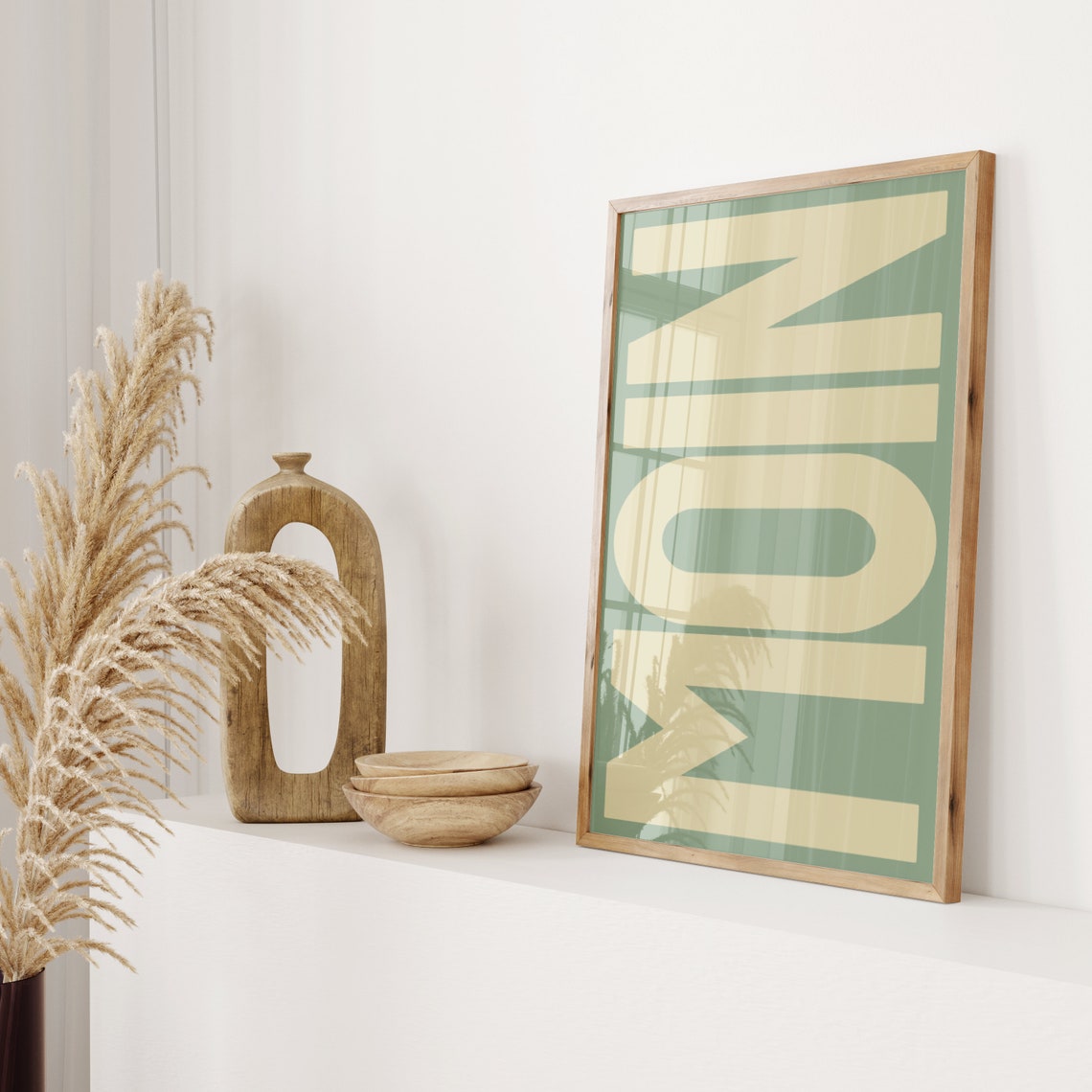 Moin Hamburg Travel Poster, Sage Green Beige