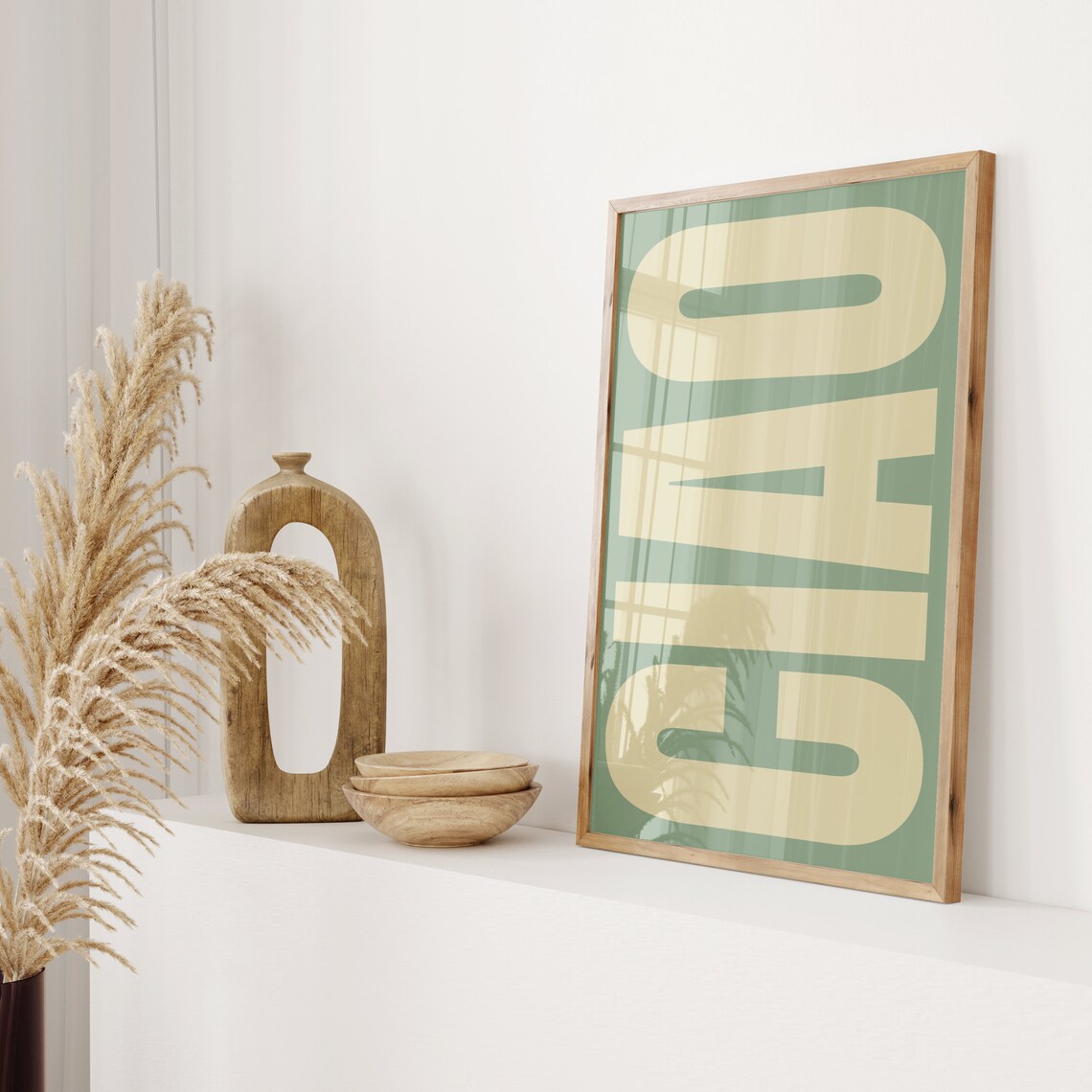 Ciao Typography Italy Retro Poster Print