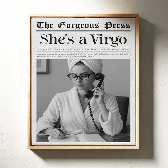 Shes A Virgo Zodiac Personality Print