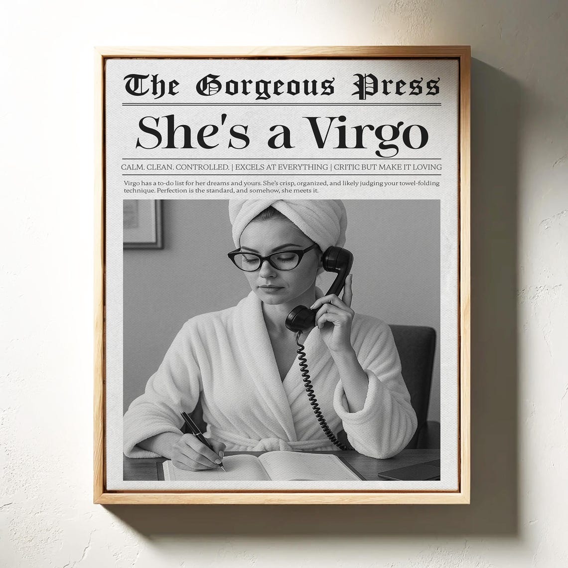 Shes A Virgo Zodiac Personality Print