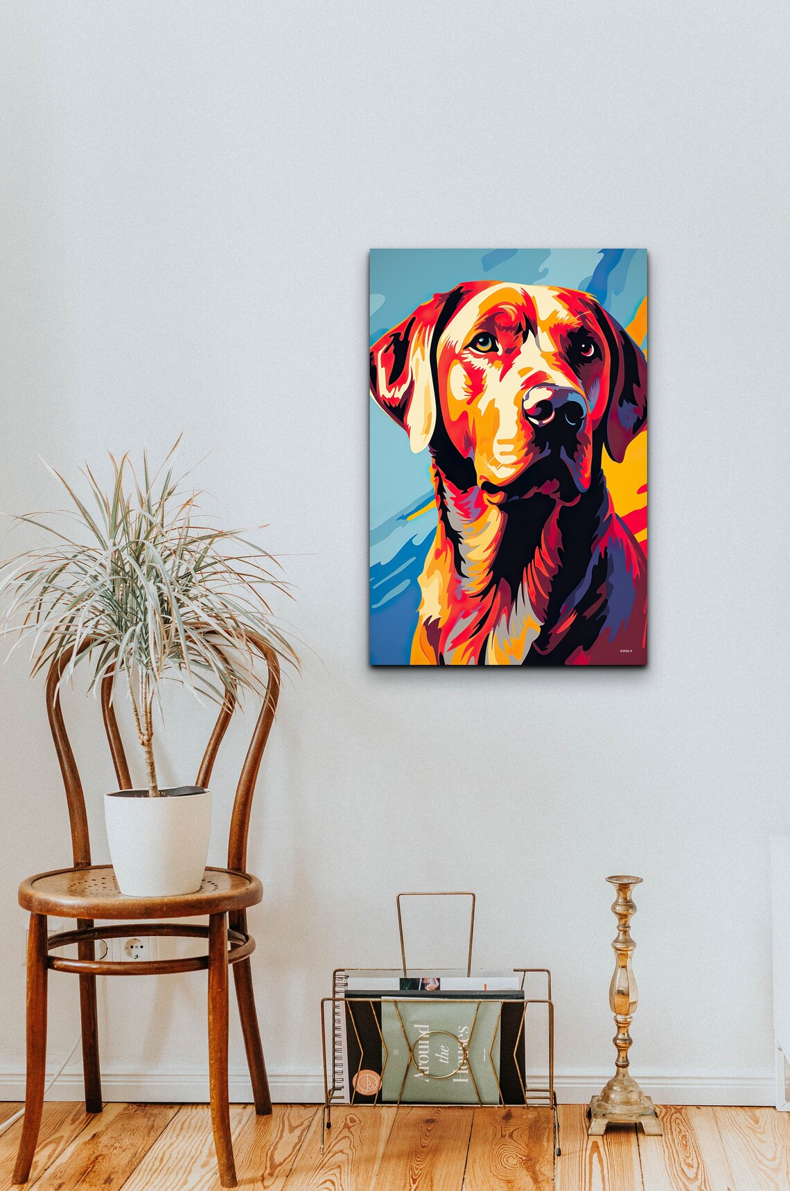 Labrador Retriever Dog Portrait in Bold Colorful Pop Art Poster - Image 3