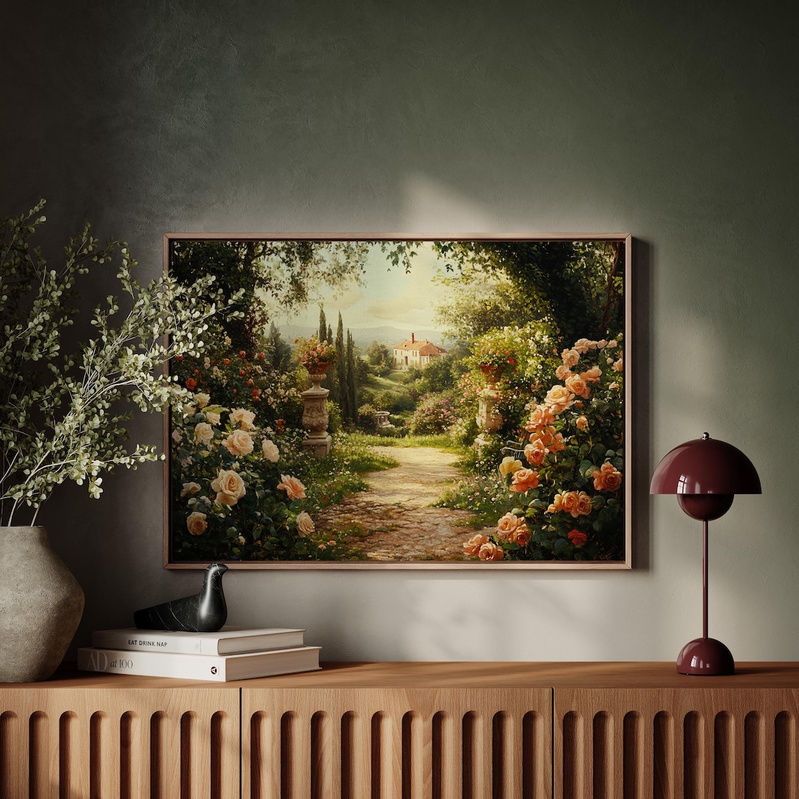 Vintage Italian Garden Tuscany Villa Art Print